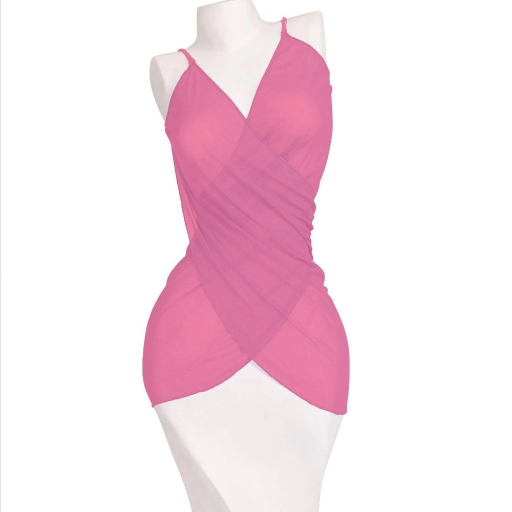 NWT Multi-Function Dahlia Pink Fuscia Pareo Mesh